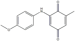 2-Methyl-6-[(4-methoxyphenyl)amino]-1,4-benzoquinone Struktur