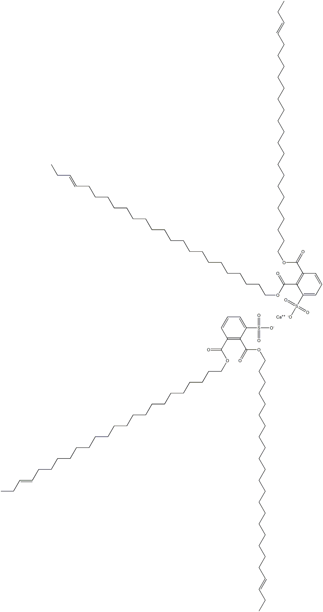 Bis[2,3-di(21-tetracosenyloxycarbonyl)benzenesulfonic acid]calcium salt,,结构式