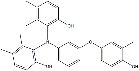 N,N-Bis(6-hydroxy-2,3-dimethylphenyl)-3-(4-hydroxy-2,3-dimethylphenoxy)benzenamine Structure