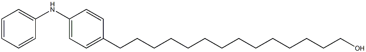 4-(14-ヒドロキシテトラデシル)フェニルフェニルアミン 化学構造式