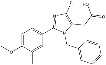 1-Benzyl-4-chloro-2-(3-methyl-4-methoxyphenyl)-1H-imidazole-5-acetic acid Structure