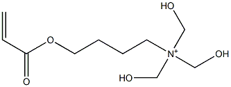 4-Acryloyloxy-N,N,N-tris(hydroxymethyl)-1-butanaminium,,结构式