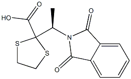 (-)-2-[(R)-1-Phthalimidylethyl]-1,3-dithiolane-2-carboxylic acid Structure
