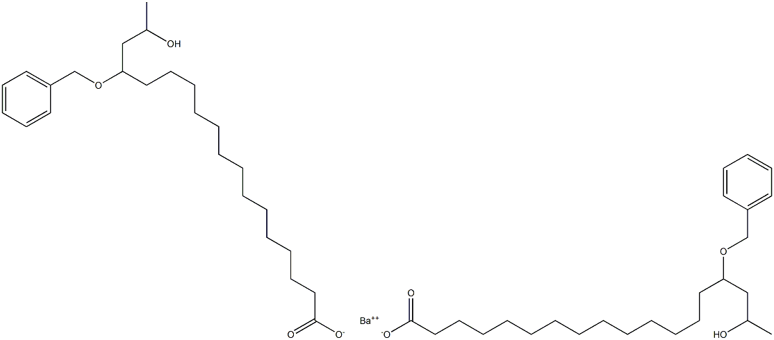 Bis(15-benzyloxy-17-hydroxystearic acid)barium salt Structure
