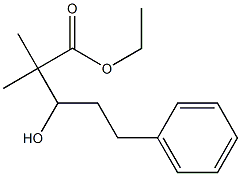 2,2-Dimethyl-3-hydroxy-5-phenylvaleric acid ethyl ester,,结构式