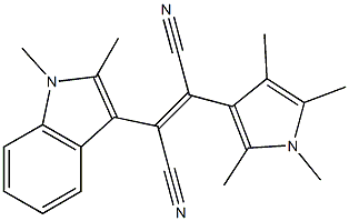 1,2-Dimethyl-3-[1,2-dicyano-2-(1,2,4,5-tetramethyl-1H-pyrrol-3-yl)ethenyl]-1H-indole