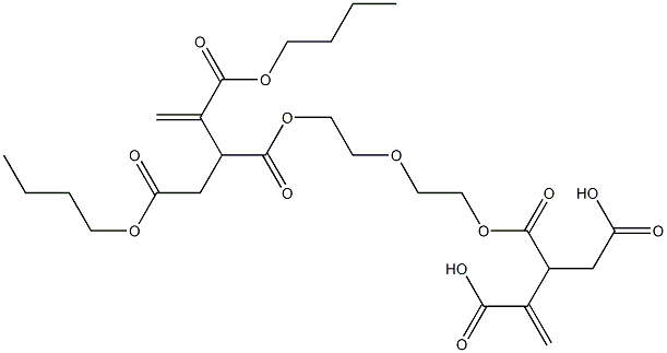 3,3'-[オキシビスエチレンビス(オキシカルボニル)]ビス(1-ブテン-2,4-ジカルボン酸ジブチル) 化学構造式