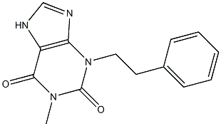 1-Methyl-3-phenethylxanthine,,结构式
