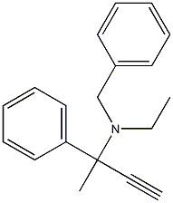 N-Ethyl-N-benzyl(3-phenyl-1-butyn-3-yl)amine 结构式