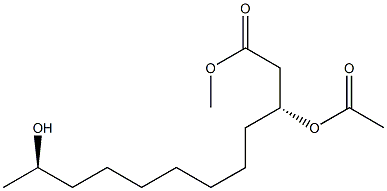 (3R,11R)-3-Acetoxy-11-hydroxylauric acid methyl ester Structure