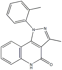 1-(2-Methylphenyl)-3-methyl-1H-pyrazolo[4,3-c]quinolin-4(5H)-one 结构式