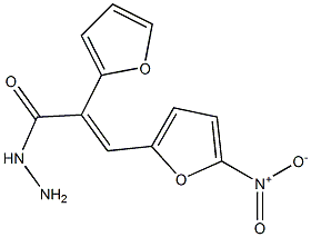 2-(2-フリル)-3-(5-ニトロ-2-フリル)アクリル酸ヒドラジド 化学構造式