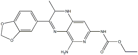N-[(5-Amino-1,2-dihydro-2-methyl-3-(1,3-benzodioxol-5-yl)pyrido[3,4-b]pyrazin)-7-yl]carbamic acid ethyl ester,,结构式