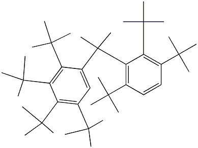 2-(2,3,4,5-Tetra-tert-butylphenyl)-2-(2,3,6-tri-tert-butylphenyl)propane,,结构式