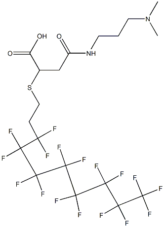 3-[[3-(Dimethylamino)propyl]carbamoyl]-2-[(3,3,4,4,5,5,6,6,7,7,8,8,9,9,10,10,10-heptadecafluorodecyl)thio]propionic acid 结构式