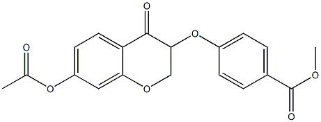4-[(7-Acetoxy-3,4-dihydro-4-oxo-2H-1-benzopyran)-3-yloxy]benzoic acid methyl ester Structure