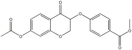 4-[(7-Acetoxy-3,4-dihydro-4-oxo-2H-1-benzopyran)-3-yloxy]benzoic acid methyl ester,,结构式