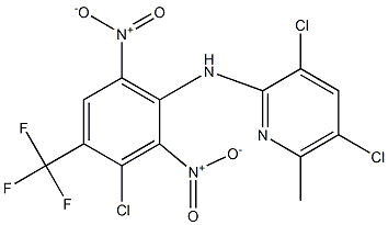 3,5-Dichloro-6-methyl-N-(3-chloro-4-trifluoromethyl-2,6-dinitrophenyl)pyridin-2-amine,,结构式