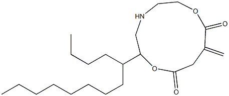 5-Tridecyl-10-methylene-5-aza-2,8-dioxacycloundecane-1,9-dione Structure