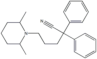 5-(2,6-Dimethyl-1-piperidinyl)-2,2-diphenylpentanenitrile,,结构式