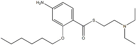 4-Amino-2-(hexyloxy)thiobenzoic acid S-[2-(diethylamino)ethyl] ester