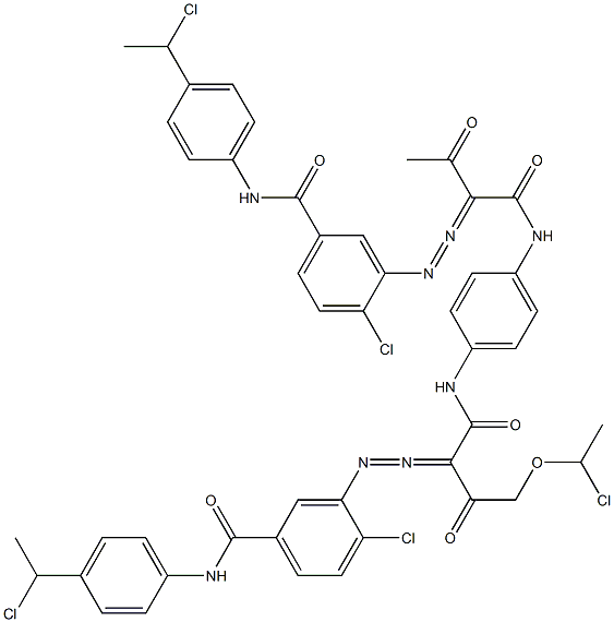 3,3'-[2-[(1-Chloroethyl)oxy]-1,4-phenylenebis[iminocarbonyl(acetylmethylene)azo]]bis[N-[4-(1-chloroethyl)phenyl]-4-chlorobenzamide]