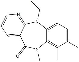 6,11-Dihydro-11-ethyl-6,7,8-trimethyl-5H-pyrido[2,3-b][1,5]benzodiazepin-5-one Structure