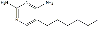 5-Hexyl-6-methylpyrimidine-2,4-diamine Structure