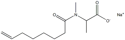2-[N-Methyl-N-(7-octenoyl)amino]propionic acid sodium salt Struktur