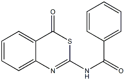 2-(Benzoylamino)-4H-3,1-benzothiazin-4-one Structure