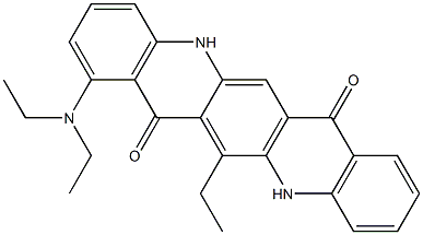 1-(Diethylamino)-13-ethyl-5,12-dihydroquino[2,3-b]acridine-7,14-dione Struktur