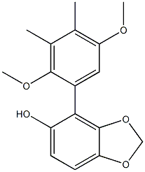 3,4-Methylenedioxy-2-(3,4-dimethyl-2,5-dimethoxyphenyl)phenol Struktur