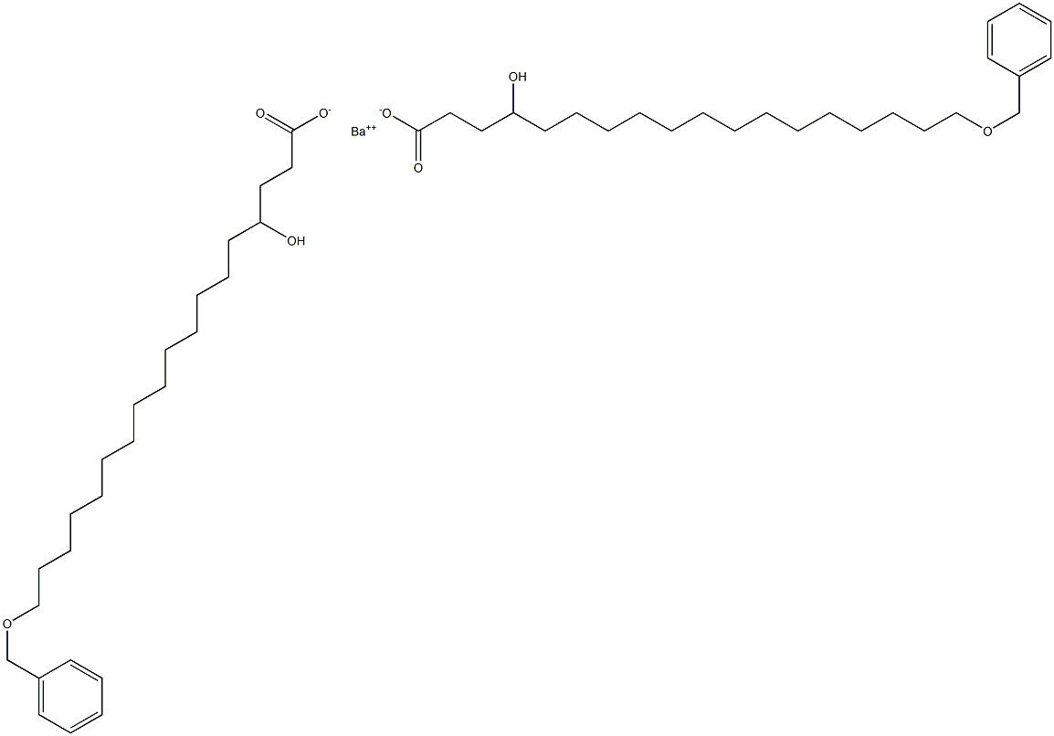 Bis(18-benzyloxy-4-hydroxystearic acid)barium salt Structure