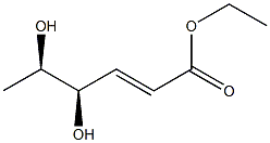 (2E,4R,5R)-4,5-Dihydroxy-2-hexenoic acid ethyl ester,,结构式