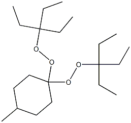 4-Methyl-1,1-bis(1,1-diethylpropylperoxy)cyclohexane Struktur