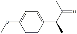 [S,(+)]-3-(p-メトキシフェニル)-2-ブタノン 化学構造式