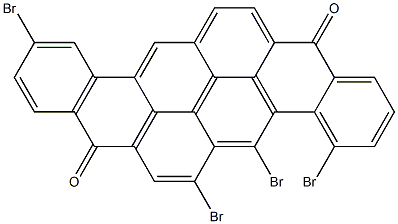 4,5,6,11-テトラブロモ-8,16-ピラントレンジオン 化学構造式