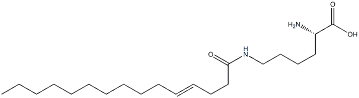 N6-(4-Pentadecenoyl)lysine Structure