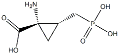 (1S,2R)-1-Amino-2-(phosphonomethyl)cyclopropane-1-carboxylic acid Struktur