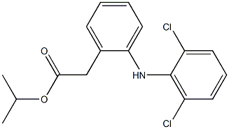 o-(2,6-Dichloroanilino)phenylacetic acid isopropyl ester Struktur