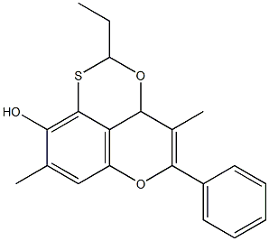 2,3a-Dihydro-4,8-dimethyl-5-phenyl-2-ethyl-3,6-dioxa-1-thia-1H-phenalen-9-ol