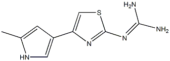 N-(Diaminomethylene)-4-(2-methyl-1H-pyrrole-4-yl)thiazole-2-amine,,结构式