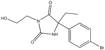  5-(p-Bromophenyl)-5-ethyl-3-(2-hydroxyethyl)hydantoin