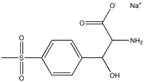 2-Amino-3-hydroxy-3-[4-(methylsulfonyl)phenyl]propionic acid sodium salt,,结构式