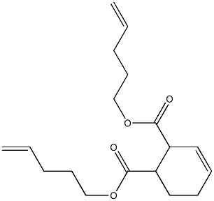 3-Cyclohexene-1,2-dicarboxylic acid bis(4-pentenyl) ester Struktur