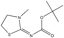 N-(3-Methylthiazolidin-2-ylidene)carbamic acid tert-butyl ester Struktur