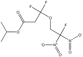 3,3-ジフルオロ-3-(2-フルオロ-2,2-ジニトロエトキシ)プロピオン酸イソプロピル 化学構造式