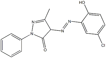 4-(5-Chloro-2-hydroxyphenylazo)-3-methyl-5-oxo-1-phenyl-2-pyrazoline 结构式