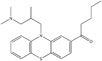10-[3-(Dimethylamino)-2-methylpropyl]-2-valeryl-10H-phenothiazine,,结构式