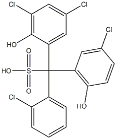 (2-Chlorophenyl)(3-chloro-6-hydroxyphenyl)(3,5-dichloro-2-hydroxyphenyl)methanesulfonic acid,,结构式